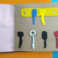 Anahtar Eşleştirme Keçe Kitap Sayfası Montessori