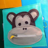 Maymunu Besle Keçe Eğitici Kitap Sayfası Montessori