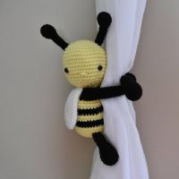 İNDİRİM El Örgüsü Organik Amigurumi Perde Tutucu - Beşik Süsü