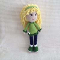 Amigurumi Sarı Kadife Saçlı Örgü Bebek (Limon Kız )