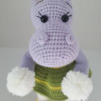 Organik Amigurumi Uyku Arkadaşı Hipopotam