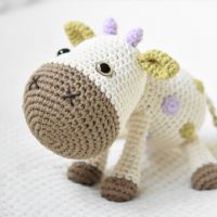 İNİDİRİM Organik Amigurumi Uyku Arkadaşı İnek